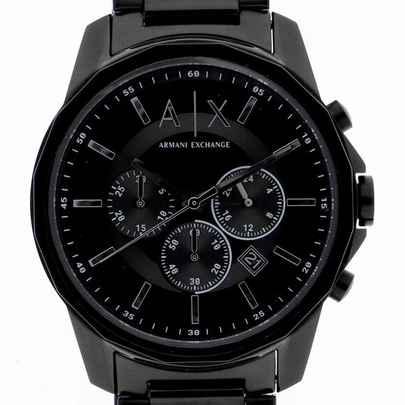WATCH ARMANI EXCHANGE AX1722 Banks Chronograph black SS QZ - Picture 1 of 8